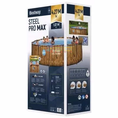Каркасний басейн Bestway 561JMDoska (427х107 см) с картріджним фільтром, сходи і тент