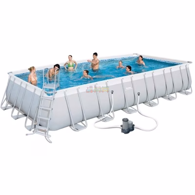 Каркасний басейн Bestway 56474 (732х366х132 см) з картриджним фільтром, драбиною та тентом