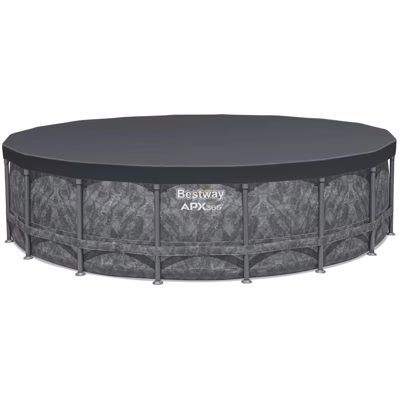 Каркасный бассейн Bestway Grey 561KC (549х132 см) с песочным фильтром, тентом и лестницей