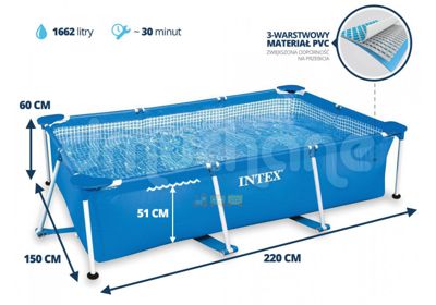 Intex 28270, Каркасный бассейн (220х150х60 см)