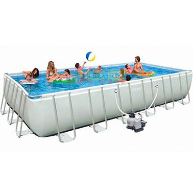 Intex 26366, Каркасный бассейн с фильтр-насосом и полным комплектом аксессуаров (732х366х132 см)