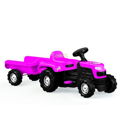 Каталка-педальная Трактор с прицепом Единорог Dolu Toy (2508)