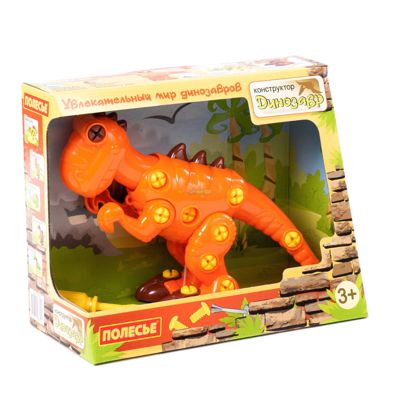 Конструктор-динозавр "Тиранозавр" (40 елементів) Wader (Полісся) (77158)