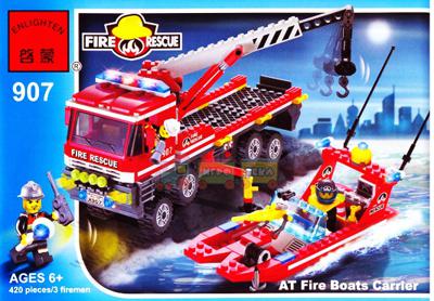 Конструктор Пожарный катер Brick (907) 