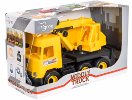 Авто "Middle truck" кран (жовтий) в коробці (39491)