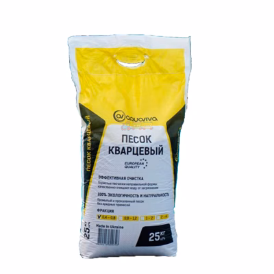 Песок кварцевый Aquaviva 0.4–0.8 (25 кг) (Украина)