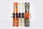 Лыжи с палками детские 90 см оранжевые (9260)