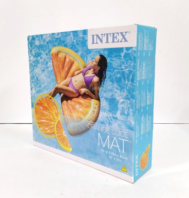 Intex 58763, Надувной матрас Апельсин 178х85 см