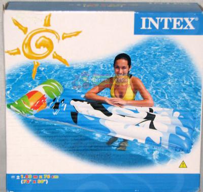 Intex 58715, Надувной матрас с рисунком с подголовником 183х76 см