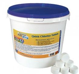 Медленнорастворимые таблетки хлора Crystal Pool Slow Chlorine Tablets Small, 1 кг