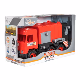 Авто Tigres Middle truck муоровоз (красный) в коробке (39488)