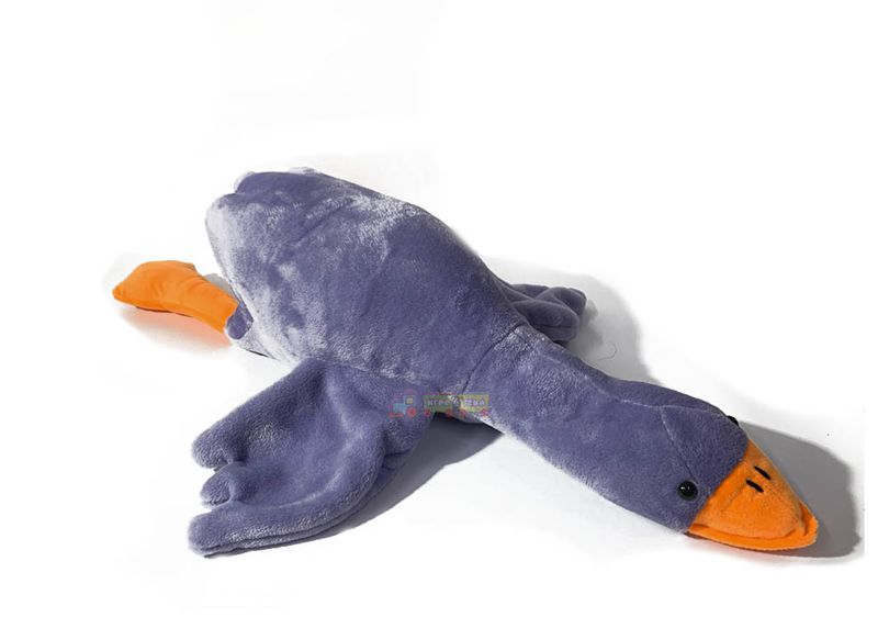 Мягкая игрушка подушка обнимашка "Гусь обнимусь" 70 см фиолетовый