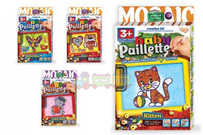 Набор для творчества Baby Paillette глитер+пайетка (РG-01-01,02,03,04,05,06) 6 вариантов