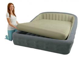 Intex 67972, Надувная кровать со встроенным электронасосом 241х193х76 см