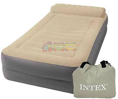 Intex 67776, Надувная кровать со встроенным электронасосом 191х99х47 см