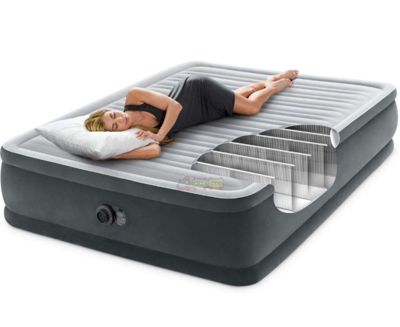Intex 64414, Надувне ліжко з вбудованим електронасосом 203х152х46 см
