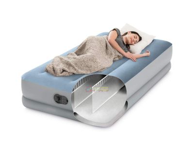 Надувне ліжко Intex 64157, (99 х 191 х 36 см), вбудований електронасос
