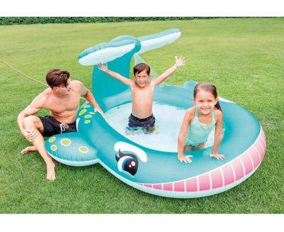 Надувний дитячий басейн з басейно Кіт 201х96 см Intex 57440