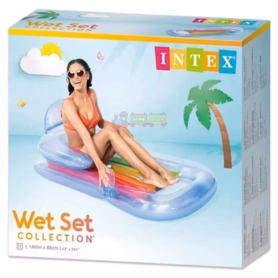 Intex 58802, Надувной шезлонг для бассейна 160х85 см