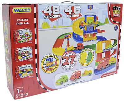 Детский паркинг Wader Play Tracks Garage 3 этажа с дорогой 4,6 метра (53030)