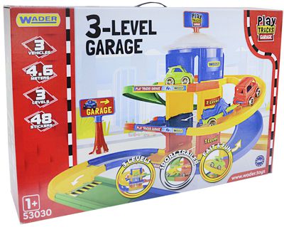 Детский паркинг Wader Play Tracks Garage 3 этажа с дорогой 4,6 метра (53030)