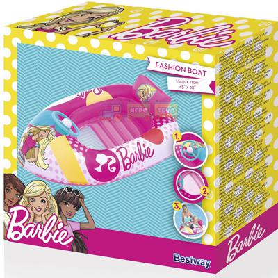Плотик-човник дитячий BestWay Barbie 114х71 см (93204)