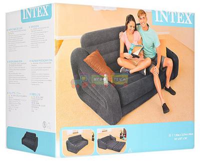 Intex 68566, Надувний диван - трансформер 2в1 193х221х66 см