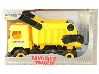 Авто Tigres Middle truck самосвал (желтый) в коробке (39490)