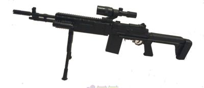 Снайперская винтовка с оптикой + пистолет, Пластик, тяжелая Cyma с пистолетом 2 в 1  лазер, фонарь, прицел, (P.1160)
