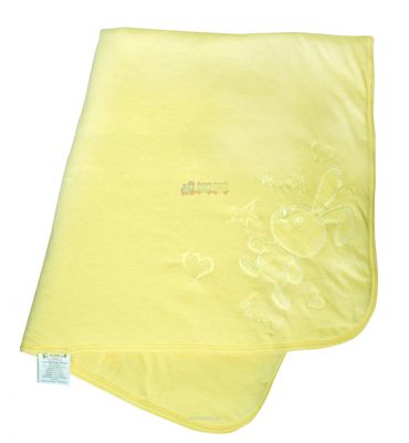 Трикотажное одеяло "Зайчик" -ярко-желтый