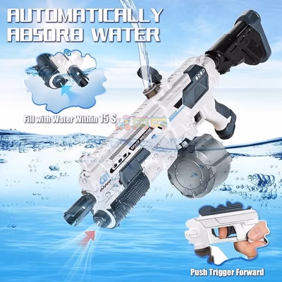 Водяной аккумуляторный автомат KB1291-GREY, водяной бластер с автоматическим забором воды