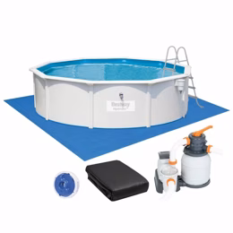 Сборный бассейн Bestway Hydrium 56384 (460х122 см) с песочным фильтром, лестницей и тентом