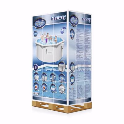 Сборный бассейн Bestway Hydrium 56566 (300x122 см) с песочным фильтром, лестницей и тентом